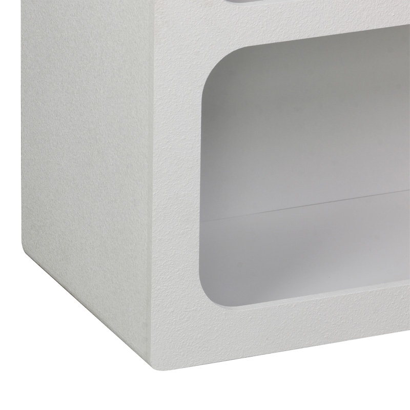 Βιβλιοθήκη-ραφιέρα Emersi pakoworld mdf σε λευκή απόχρωση 70x35x100εκ