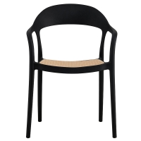 Πολυθρόνα Ember στοιβαζόμενη pakoworld με UV protection PP μπεζ-μαύρο 52.5x56.5x81εκ. Πολυθρόνα Ember στοιβαζόμενη pakoworld με UV protection PP μπεζ-μαύρο 52.5x56.5x81εκ.