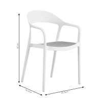 Πολυθρόνα Ember στοιβαζόμενη pakoworld με UV protection PP μπεζ-μαύρο 52.5x56.5x81εκ. Πολυθρόνα Ember στοιβαζόμενη pakoworld με UV protection PP μπεζ-μαύρο 52.5x56.5x81εκ.