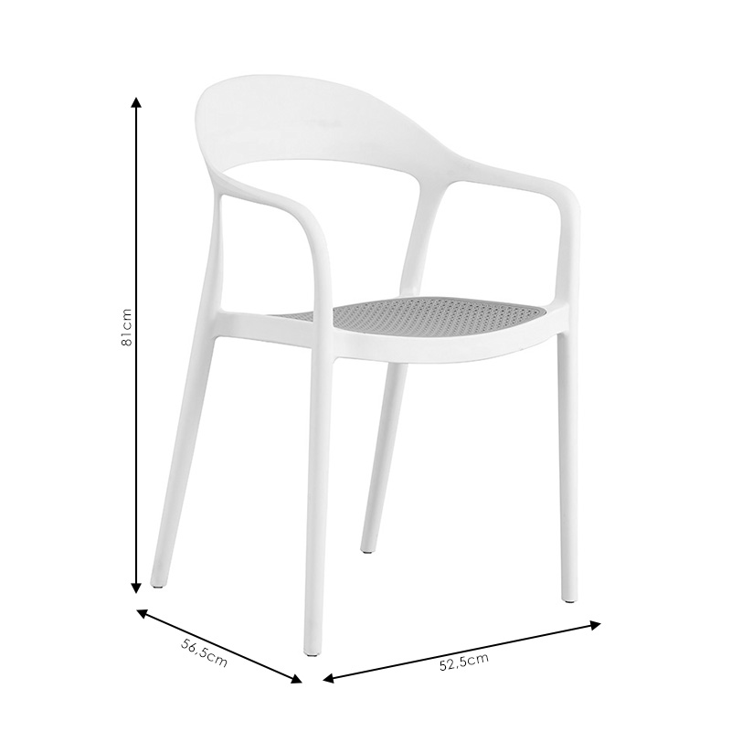 Πολυθρόνα Ember στοιβαζόμενη pakoworld με UV protection PP μπεζ-μαύρο 52.5x56.5x81εκ. Πολυθρόνα Ember στοιβαζόμενη pakoworld με UV protection PP μπεζ-μαύρο 52.5x56.5x81εκ.