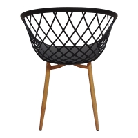 Πολυθρόνα Ezra pakoworld μαύρο pp-πόδι φυσικό μέταλλο 62x42x82εκ Πολυθρόνα Ezra pakoworld μαύρο pp-πόδι φυσικό μέταλλο 62x42x82εκ