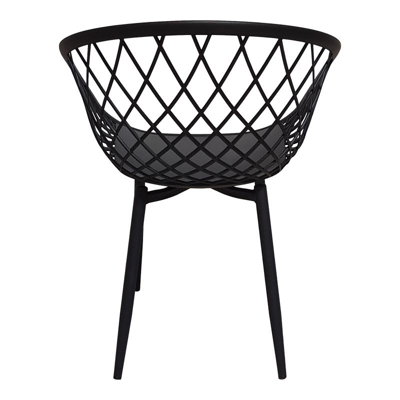 Πολυθρόνα Ezra pakoworld μαύρο pp-πόδι μαύρο μέταλλο 62x42x82εκ Πολυθρόνα Ezra pakoworld μαύρο pp-πόδι μαύρο μέταλλο 62x42x82εκ
