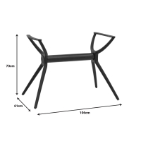 Βάση τραπεζιού Herno pakoworld μαύρο pp 106x61x73εκ Βάση τραπεζιού Herno pakoworld μαύρο pp 106x61x73εκ