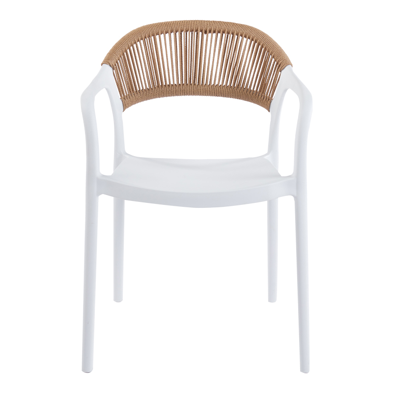 Πολυθρόνα Ankara pakoworld στοιβαζόμενη pp-pe rattan σε λευκή-φυσική απόχρωση 54x55.5x77εκ Πολυθρόνα Ankara pakoworld στοιβαζόμενη pp-pe rattan σε λευκή-φυσική απόχρωση 54x55.5x77εκ