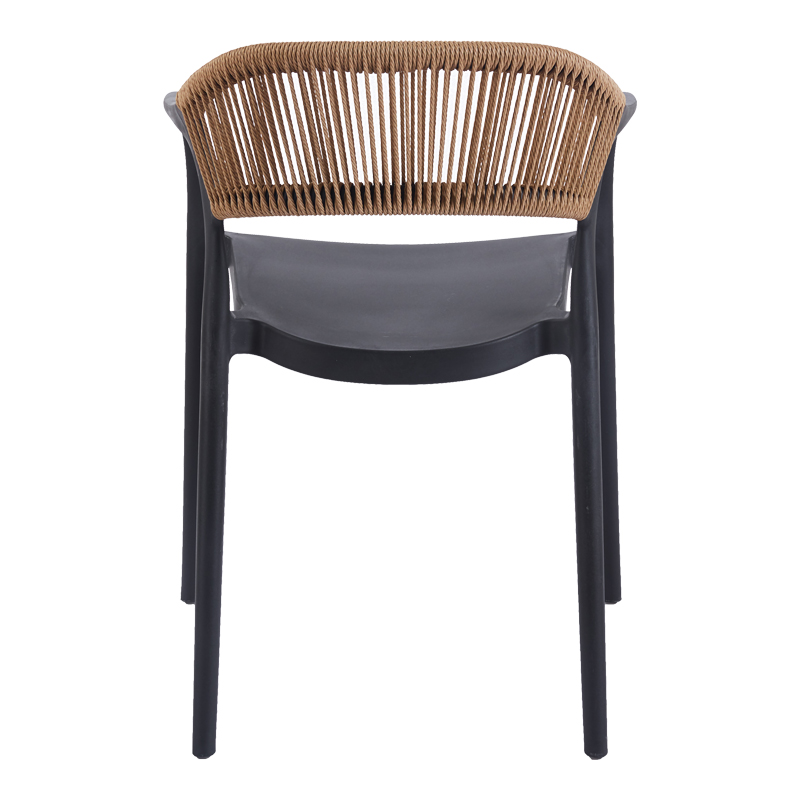 Πολυθρόνα Ankara pakoworld στοιβαζόμενη pp-pe rattan σε μαύρη-φυσική απόχρωση 54x55.5x77εκ Πολυθρόνα Ankara pakoworld στοιβαζόμενη pp-pe rattan σε μαύρη-φυσική απόχρωση 54x55.5x77εκ