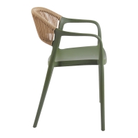 Πολυθρόνα Ankara pakoworld στοιβαζόμενη pp-pe rattan σε λαδί-φυσική απόχρωση 54x55.5x77εκ Πολυθρόνα Ankara pakoworld στοιβαζόμενη pp-pe rattan σε λαδί-φυσική απόχρωση 54x55.5x77εκ