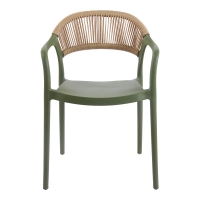 Πολυθρόνα Ankara pakoworld στοιβαζόμενη pp-pe rattan σε λαδί-φυσική απόχρωση 54x55.5x77εκ Πολυθρόνα Ankara pakoworld στοιβαζόμενη pp-pe rattan σε λαδί-φυσική απόχρωση 54x55.5x77εκ