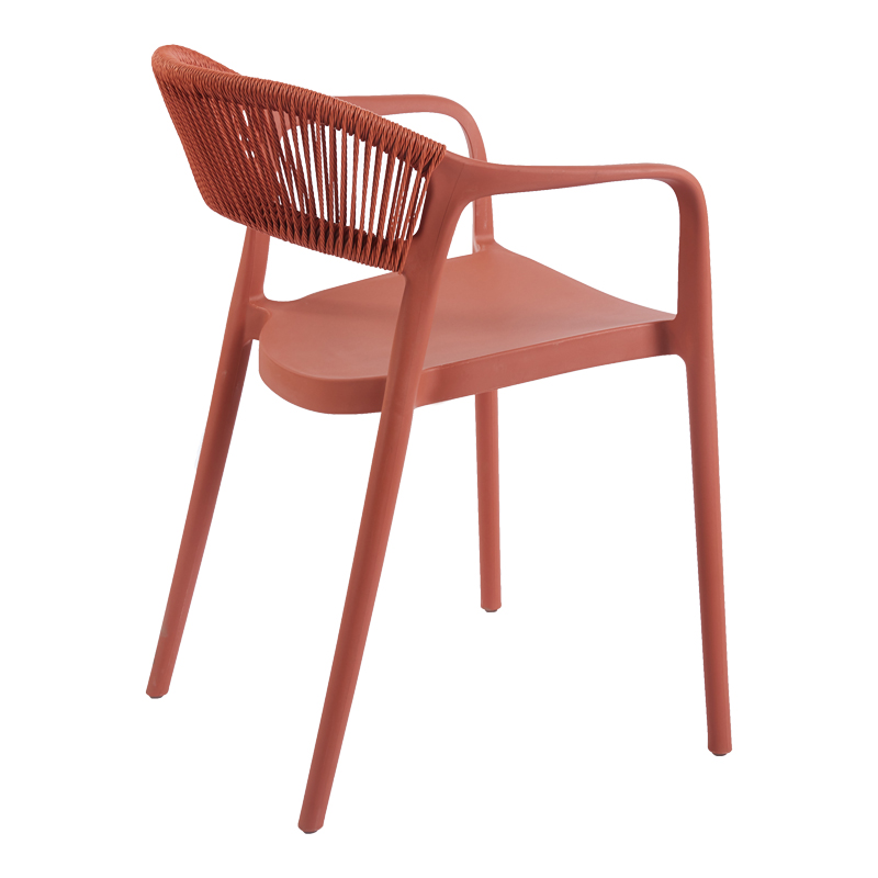 Πολυθρόνα Ankara pakoworld στοιβαζόμενη pp-pe rattan σε terracotta απόχρωση 54x55.5x77εκ Πολυθρόνα Ankara pakoworld στοιβαζόμενη pp-pe rattan σε terracotta απόχρωση 54x55.5x77εκ