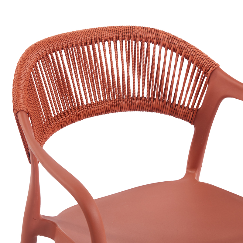 Πολυθρόνα Ankara pakoworld στοιβαζόμενη pp-pe rattan σε terracotta απόχρωση 54x55.5x77εκ Πολυθρόνα Ankara pakoworld στοιβαζόμενη pp-pe rattan σε terracotta απόχρωση 54x55.5x77εκ