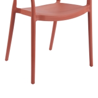 Πολυθρόνα Ankara pakoworld στοιβαζόμενη pp-pe rattan σε terracotta απόχρωση 54x55.5x77εκ Πολυθρόνα Ankara pakoworld στοιβαζόμενη pp-pe rattan σε terracotta απόχρωση 54x55.5x77εκ