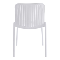 Καρέκλα Teragi στοιβαζόμενη pakoworld pp με UV protection λευκή 58x43.5x82εκ