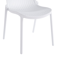 Καρέκλα Teragi στοιβαζόμενη pakoworld pp με UV protection λευκή 58x43.5x82εκ