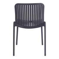 Καρέκλα Teragi στοιβαζόμενη pakoworld pp με UV protection ανθρακί 58x43.5x82εκ
