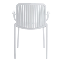 Πολυθρόνα Teragi στοιβαζόμενη pakoworld pp με UV protection λευκή 59x57x82εκ