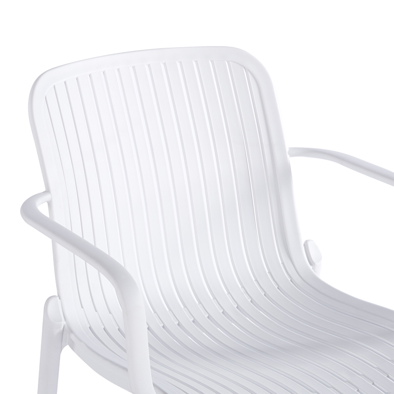 Πολυθρόνα Teragi στοιβαζόμενη pakoworld pp με UV protection λευκή 59x57x82εκ