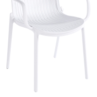 Πολυθρόνα Teragi στοιβαζόμενη pakoworld pp με UV protection λευκή 59x57x82εκ