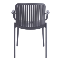 Πολυθρόνα Teragi στοιβαζόμενη pakoworld pp με UV protection ανθρακί 59x57x82εκ