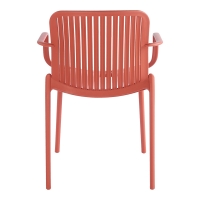 Πολυθρόνα Teragi στοιβαζόμενη pakoworld pp με UV protection terracotta 59x57x82εκ