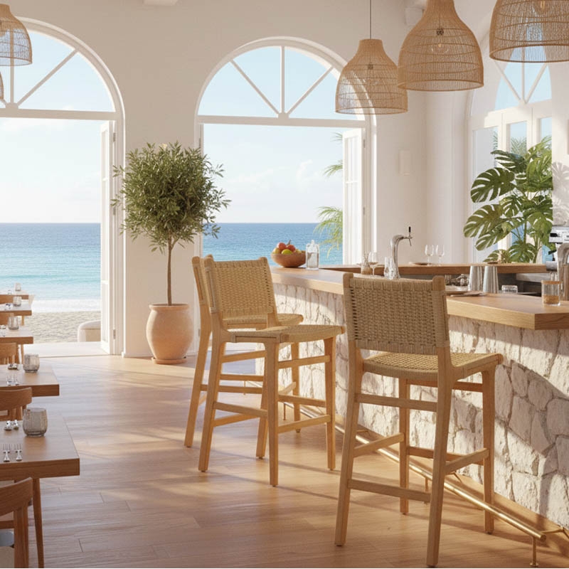 Σκαμπό μπαρ Julien pakoworld rubberwood φυσικό-έδρα φυσικό σχοινί 45x46x95εκ Σκαμπό μπαρ Julien pakoworld rubberwood φυσικό-έδρα φυσικό σχοινί 45x46x95εκ