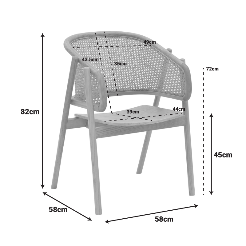 Πολυθρόνα Wenzy pakoworld φυσικό Rattan - μασίφ ξύλο toon 58x58x82εκ Πολυθρόνα Wenzy pakoworld φυσικό Rattan - μασίφ ξύλο toon 58x58x82εκ