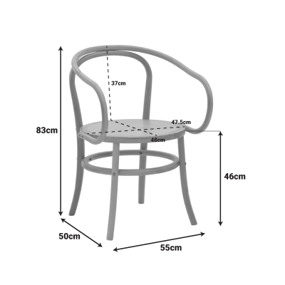 Πολυθρόνα Verfie pakoworld φυσικό ξύλο οξιάς 55x50x83εκ Πολυθρόνα Verfie pakoworld φυσικό ξύλο οξιάς 55x50x83εκ