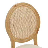 Καρέκλα Canco pakoworld φυσικό rubberwood-φυσικό rattan 50x53x98εκ