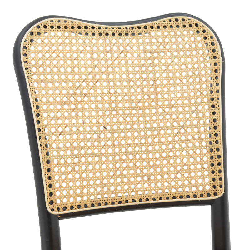 Καρέκλα στοιβαζόμενη Zozele pakoworld φυσικό rattan pe-μαύρο toon wood 45x51x88εκ Καρέκλα στοιβαζόμενη Zozele pakoworld φυσικό rattan pe-μαύρο toon wood 45x51x88εκ