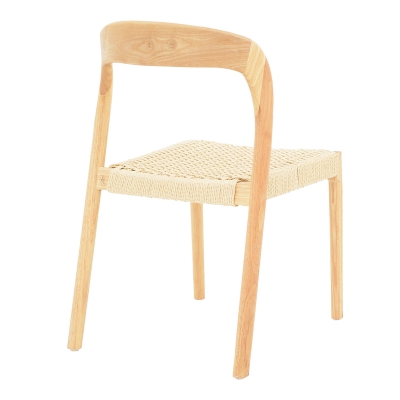 Καρέκλα Tavrine pakoworld σχοινί-rubberwood σε φυσική απόχρωση 47x59x78εκ Καρέκλα Tavrine pakoworld σχοινί-rubberwood σε φυσική απόχρωση 47x59x78εκ