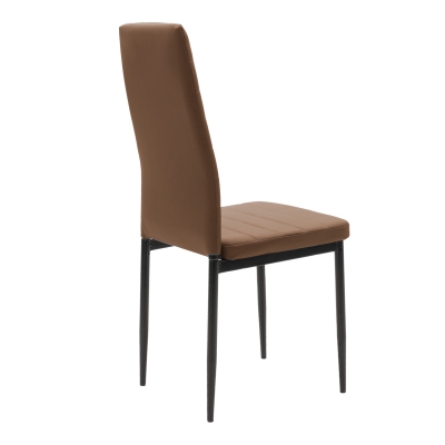 Καρέκλα Parker pakoworld PU καφέ-μαύρο πόδι 42x48x98εκ Καρέκλα Parker pakoworld PU καφέ-μαύρο πόδι 42x48x98εκ