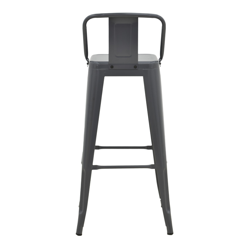 Σκαμπό μπαρ με πλάτη Utopia pakoworld μέταλλο σε ανθρακί απόχρωση 42x42x97εκ Σκαμπό μπαρ με πλάτη Utopia pakoworld μέταλλο σε ανθρακί απόχρωση 42x42x97εκ