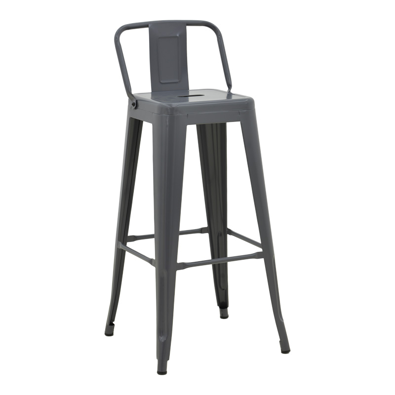 Σκαμπό μπαρ με πλάτη Utopia pakoworld μέταλλο σε ανθρακί απόχρωση 42x42x97εκ Σκαμπό μπαρ με πλάτη Utopia pakoworld μέταλλο σε ανθρακί απόχρωση 42x42x97εκ