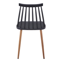 Καρέκλα Aurora pakoworld μαύρο pp-φυσικό μεταλλικό πόδι 42x49.5x77εκ