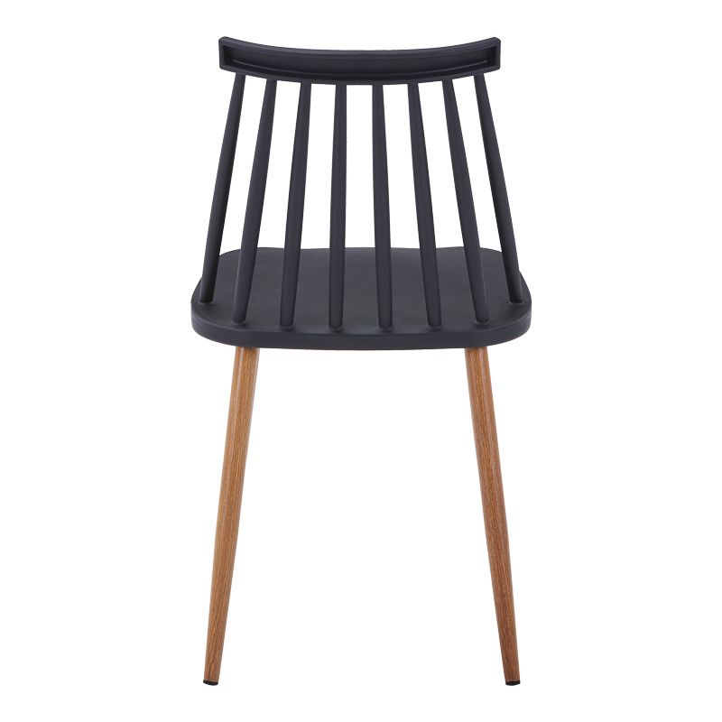 Καρέκλα Aurora pakoworld μαύρο pp-φυσικό μεταλλικό πόδι 42x49.5x77εκ