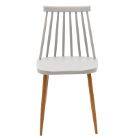 Καρέκλα Aurora pakoworld γκρι pp-φυσικό μεταλλικό πόδι 42x49.5x77εκ