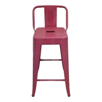 Σκαμπό μπαρ μεσαίου ύψους με πλάτη Utopia pakoworld terracotta 42x42x86εκ Σκαμπό μπαρ μεσαίου ύψους με πλάτη Utopia pakoworld terracotta 42x42x86εκ