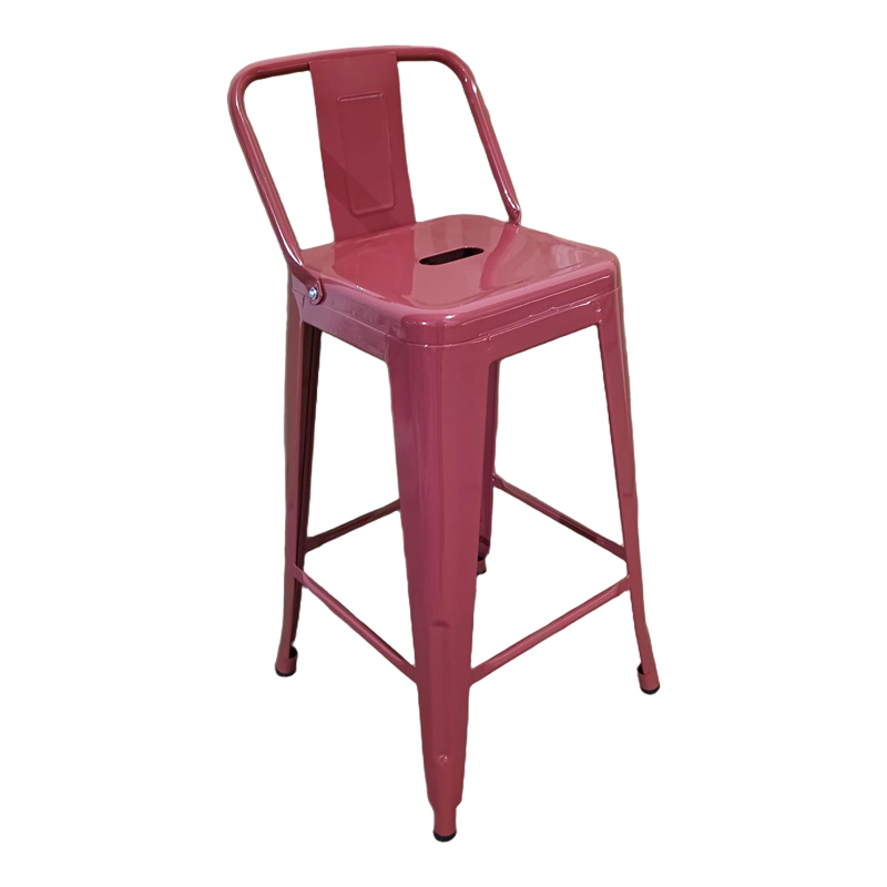 Σκαμπό μπαρ μεσαίου ύψους με πλάτη Utopia pakoworld terracotta 42x42x86εκ Σκαμπό μπαρ μεσαίου ύψους με πλάτη Utopia pakoworld terracotta 42x42x86εκ