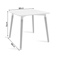 Τραπέζι Natali pakoworld MDF μαύρο-πόδια φυσικό 80x80x76εκ Τραπέζι Natali pakoworld MDF μαύρο-πόδια φυσικό 80x80x76εκ