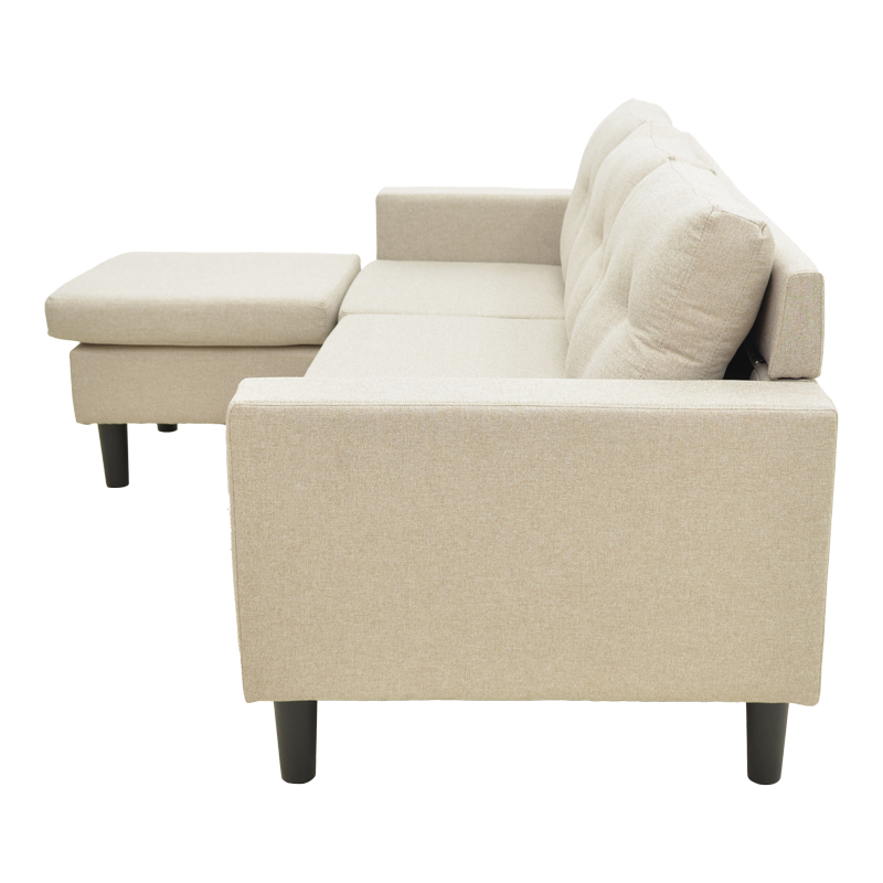 Γωνιακός καναπές αναστρέψιμος Maneli pakoworld ύφασμα αμμου -μπεζ 196x138/77x82εκ Γωνιακός καναπές αναστρέψιμος Maneli pakoworld ύφασμα αμμου -μπεζ 196x138/77x82εκ