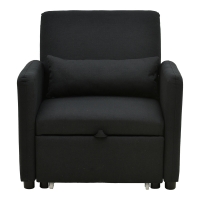 Πολυθρόνα-κρεβάτι Flexa pakoworld ύφασμα μαύρο 85x92x84εκ