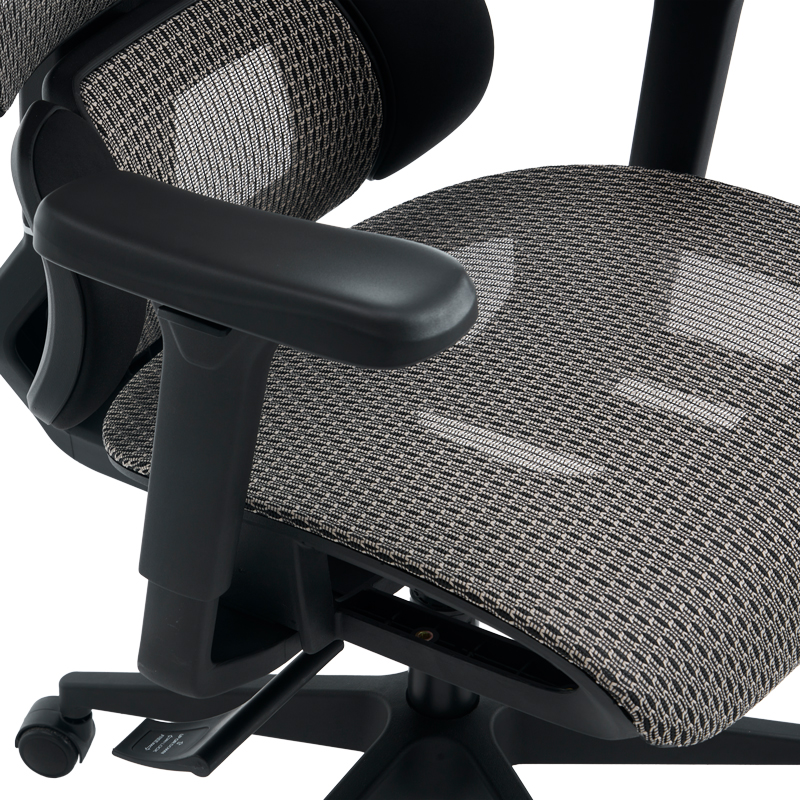 Καρέκλα γραφείου εργασίας ErgoFlow pakoworld μαύρο-γκρι 73x64x112-135εκ