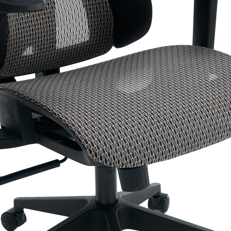 Καρέκλα γραφείου εργασίας ErgoFlow pakoworld μαύρο-γκρι 73x64x112-135εκ