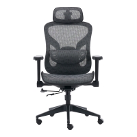 Καρέκλα γραφείου εργασίας Mesgo pakoworld μαύρο-γκρι 68x67-72x110-136εκ Καρέκλα γραφείου εργασίας Mesgo pakoworld μαύρο-γκρι 68x67-72x110-136εκ