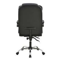 Καρέκλα γραφείου διευθυντή με υποπόδιο και μηχανισμό massage Volter pakoworld pu μαύρο 62x70x110εκ