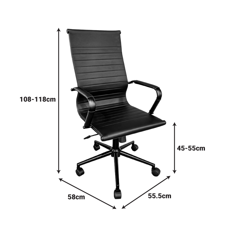 Καρέκλα γραφείου διευθυντή Valter pakoworld pu μαύρο 55.5x58x108εκ Καρέκλα γραφείου διευθυντή Valter pakoworld pu μαύρο 55.5x58x108εκ