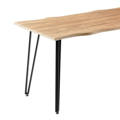 Τραπέζι Izzac pakoworld επιφάνεια MDF sonoma-πόδι μαύρο μέταλλο 140x80x76εκ Τραπέζι Izzac pakoworld επιφάνεια MDF sonoma-πόδι μαύρο μέταλλο 140x80x76εκ