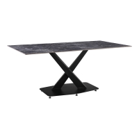 Τραπέζι Tafel pakoworld Sintered stone μαύρο με μεταλλικά πόδια σε μαύρη απόχρωση 180x90x76εκ Τραπέζι Tafel pakoworld Sintered stone μαύρο με μεταλλικά πόδια σε μαύρη απόχρωση 180x90x76εκ
