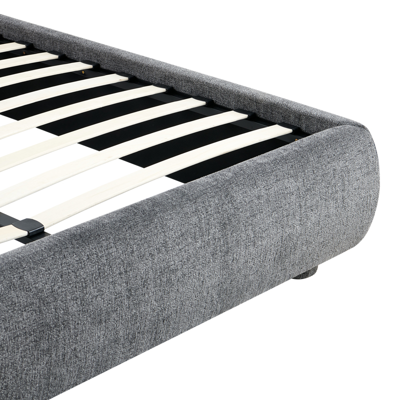 Κρεβάτι Salena pakoworld ύφασμα σε ανθρακί απόχρωση 160x200εκ