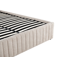 Κρεβάτι διπλό Zilin pakoworld ύφασμα μπουκλε μπεζ με αποθηκευτικό χώρο 160x200εκ