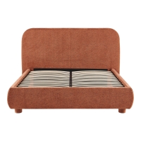 Κρεβάτι Salena pakoworld terracotta ύφασμα 160x200εκ