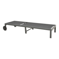 Ξαπλώστρα Mailo pakoworld ανθρακί αλουμίνιο και textilene σε μαύρη απόχρωση 71x206x30εκ